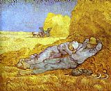 Vincent van Gogh Noon Rest After Millet painting
